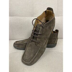 Easy Spirit Adagio Brown Suede lace up Square Toe Loafer Ankle bootie 9.5 N